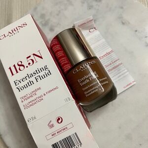 CLARINS 118.5N Foundation Everlasting Youth Fluid Liquid Makeup Beauty 30ml 1oz